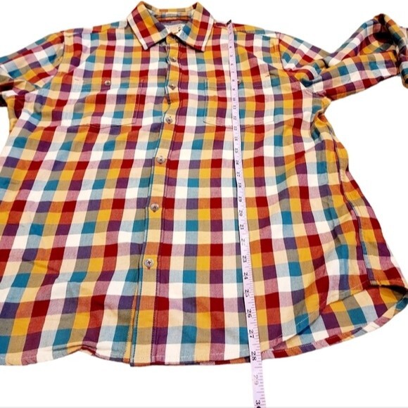Carbon2Cobalt Long-Sleeve Elated Buffalo Check Plaid 100% Cotton Shirt size M - Picture 7 of 9